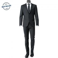 JOOP! Anzug 30003099+30003106/001 Anzug Herby-Blayr, Slim Fit, Wolle, Schwarz