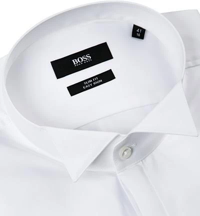 BOSS Hemd Kläppchen Jillik 50327676/100 Slim Fit, Popeline, Weiß 4 BOSS Hemd Kläppchen Jillik 50327676/100 Slim Fit, Popeline, Weiß – Bild 2