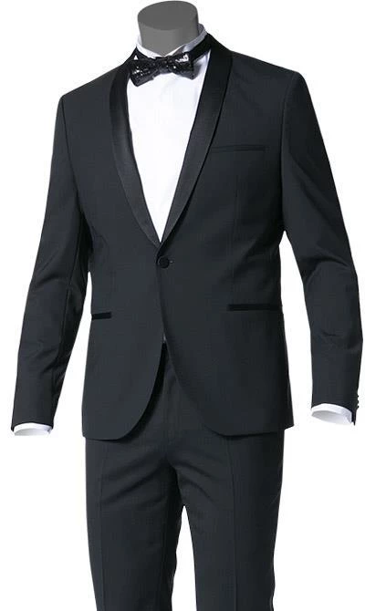 HUGO Smoking AlstonS-HetonS 50321048+49/001 Smoking Alston-Heton, Slim Fit, Schurwoll-Stretch, Schwarz, Black 5 HUGO Smoking AlstonS-HetonS 50321048+49/001 Smoking Alston-Heton, Slim Fit, Schurwoll-Stretch, Schwarz, Black – Bild 3