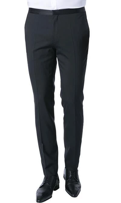 HUGO Smoking AlstonS-HetonS 50321048+49/001 Smoking Alston-Heton, Slim Fit, Schurwoll-Stretch, Schwarz, Black 9 HUGO Smoking AlstonS-HetonS 50321048+49/001 Smoking Alston-Heton, Slim Fit, Schurwoll-Stretch, Schwarz, Black – Bild 7
