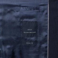 EDUARD DRESSLER Anzug 00820/6B01+3B25/47 Shaped Fit, Schurwolle Super130 Loro Piana, Dunkelblau kariert, Dunkelblau -Anzüge & Westen Schritte 258082 norm4