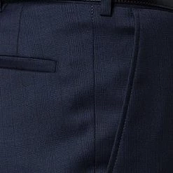 EDUARD DRESSLER Anzug 00820/6B01+3B25/47 Shaped Fit, Schurwolle Super130 Loro Piana, Dunkelblau kariert, Dunkelblau -Anzüge & Westen Schritte 258082 norm7