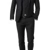 CG Anzug 50/102S1/423712+4330063+441013/90 Anzug mit Weste, Slim Fit, Schurwolle Super100, Schwarz , Schwarz -Anzüge & Westen Schritte 260704 norm