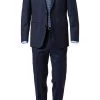Carl Gross Anzug 60/049N0/324772+338271/63 Regular Fit, Schurwolle Super110 REDA, Dunkelblau meliert, Marine -Anzüge & Westen Schritte 260718 norm