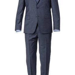 Pierre Cardin Anzug 52250+72002/850/11461/3350 Regular Fit, Schurwolle, Saphirblau meliert, Ocean