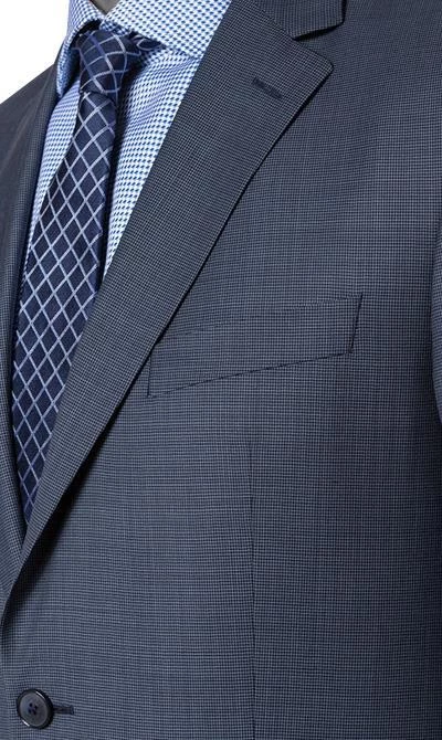 Pierre Cardin Anzug 52250+72002/850/11461/3350 Regular Fit, Schurwolle, Saphirblau meliert, Ocean 5 Pierre Cardin Anzug 52250+72002/850/11461/3350 Regular Fit, Schurwolle, Saphirblau meliert, Ocean – Bild 3