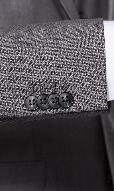 CG Anzug 50/102S1/423712+433063+441013/81 Slim Fit, Schurwolle Super100, Dunkelgrau gemustert, Grau 8 CG Anzug 50/102S1/423712+433063+441013/81 Slim Fit, Schurwolle Super100, Dunkelgrau gemustert, Grau – Bild 6