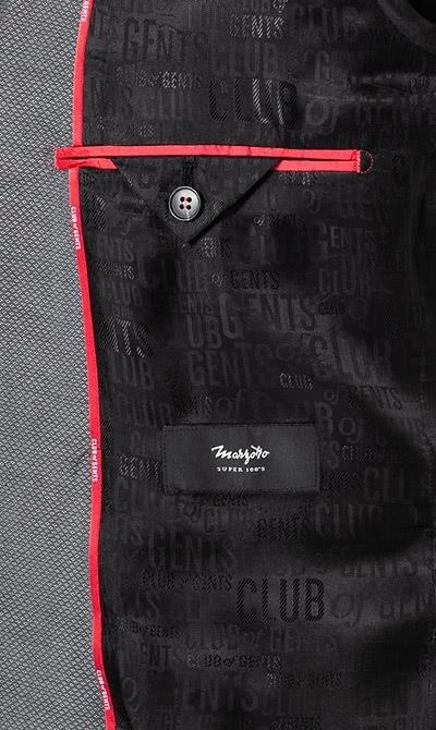 CG Anzug 50/102S1/423712+433063+441013/81 Slim Fit, Schurwolle Super100, Dunkelgrau gemustert, Grau 9 CG Anzug 50/102S1/423712+433063+441013/81 Slim Fit, Schurwolle Super100, Dunkelgrau gemustert, Grau – Bild 7