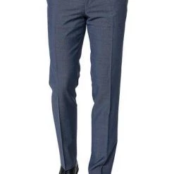 Carl Gross Hose Sascha 50/041N0/332023/62 Modern Fit, Schurwolle Super120, Blau meliert