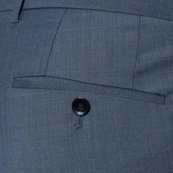 HUGO BOSS Hose Genesis2 50332854/462 Slim Fit, Schurwolle-Kaschmir, Rauchblau meliert, Open blue -Anzüge & Westen Schritte 266247 norm4