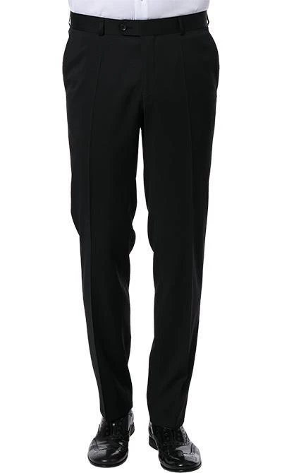Carl Gross Hose Steve 00/001N0/338323/90 Modern Fit, Schurwolle LANIFICIO FLLI CERRUTI, Schwarz 3 Carl Gross Hose Steve 00/001N0/338323/90 Modern Fit, Schurwolle LANIFICIO FLLI CERRUTI, Schwarz