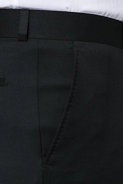 Carl Gross Hose Steve 00/001N0/338323/90 Modern Fit, Schurwolle LANIFICIO FLLI CERRUTI, Schwarz 5 Carl Gross Hose Steve 00/001N0/338323/90 Modern Fit, Schurwolle LANIFICIO FLLI CERRUTI, Schwarz – Bild 3