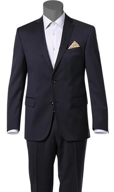 Carl Gross Anzug 00/001N0/324972+338323/63 Modern Fit, Schurwolle LANIFICIO FLLI CERRUTI, Nachtblau 4 Carl Gross Anzug 00/001N0/324972+338323/63 Modern Fit, Schurwolle LANIFICIO FLLI CERRUTI, Nachtblau – Bild 2