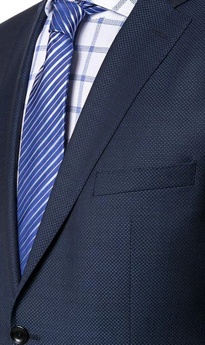 Carl Gross Anzug 60/048N1/324972+338323/63 Modern Fit, Schurwolle GUABELLO, Dunkelblau gemustert, Dunkelblau 5 Carl Gross Anzug 60/048N1/324972+338323/63 Modern Fit, Schurwolle GUABELLO, Dunkelblau gemustert, Dunkelblau – Bild 3