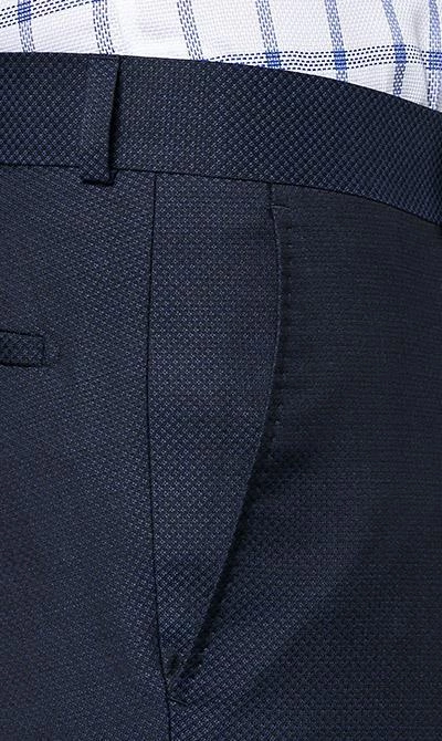 Carl Gross Anzug 60/048N1/324972+338323/63 Modern Fit, Schurwolle GUABELLO, Dunkelblau gemustert, Dunkelblau 10 Carl Gross Anzug 60/048N1/324972+338323/63 Modern Fit, Schurwolle GUABELLO, Dunkelblau gemustert, Dunkelblau – Bild 8