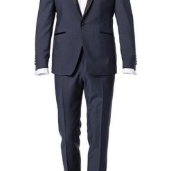 Wilvorst Smoking blau 471201/33/13661/2+724 Wolle-Mohair, Nachtblau meliert