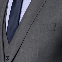 ROY ROBSON ROY R. Anzug S00050381694700+295400+704100/A020 Anzug mit Weste, Slim Fit, Schurwolle, Mittelgrau meliert, Grau -Anzüge & Westen Schritte 269832 norm3