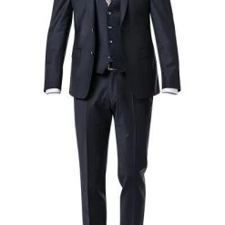 ROY ROBSON ROY R. Anzug S00050381694700+295400+704100/A401 Anzug mit Weste, Slim Fit, Schurwoll-Stretch, Nachtblau
