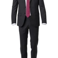 Daniel Hechter Anzug 40200/100103+40250/990 Modern Fit, Schurwolle Super120 GUABELLO, Schwarz meliert, Black