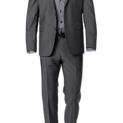 DIGEL Anzug Modern F. 99832/120033+99832/116062/46 Modern Fit, Schurwolle Super100, Grau meliert, Grau