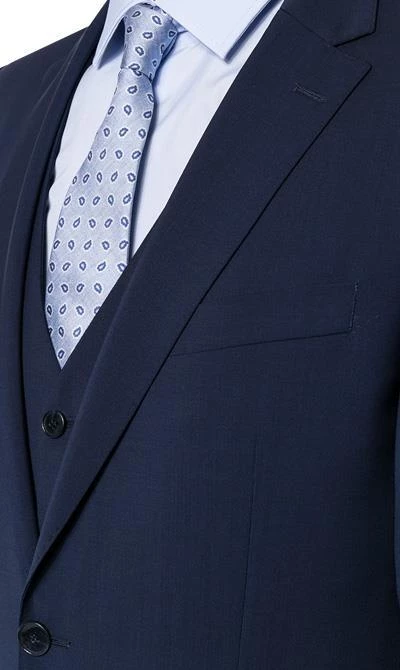 DIGEL Anzug 99832/120033+116062+160008/24 Anzug mit Weste, Modern Fit, Schurwolle Super100 Marzotto, Marine 5 DIGEL Anzug 99832/120033+116062+160008/24 Anzug mit Weste, Modern Fit, Schurwolle Super100 Marzotto, Marine – Bild 3