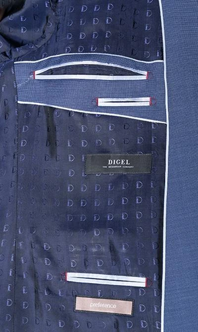 DIGEL Anzug Modern Fit 99653/120033+116062/26 Schurwolle Super110, Blau meliert, Blau 7 DIGEL Anzug Modern Fit 99653/120033+116062/26 Schurwolle Super110, Blau meliert, Blau – Bild 5