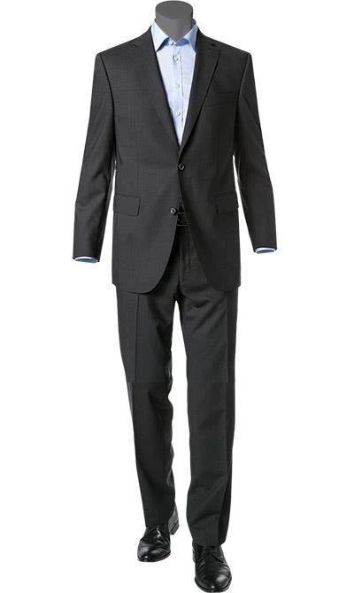 Carl Gross Anzug 57/0039/1751+1075/83 Regular Fit, Schurwolle, Anthrazit meliert, Anthrazit 3 Carl Gross Anzug 57/0039/1751+1075/83 Regular Fit, Schurwolle, Anthrazit meliert, Anthrazit