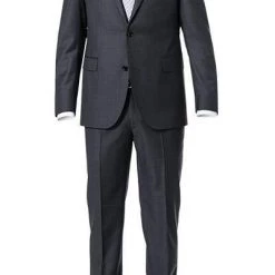 EDUARD DRESSLER Anzug 00510/6B01+3B25/28 Shaped Fit, Schurwolle Super140, Graphit meliert, Graphit