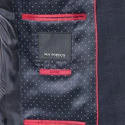 ROY ROBSON Anzug 5022/2062+0240+21/719 Anzug mit Weste, Slim Fit, Schurwolle Super110 REDA, Dunkelblau kariert, Nachtblau -Anzüge & Westen Schritte 275185 norm5