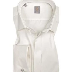 Jacques Britt Slim Fit Gala-Scala UMA 960268/02 Hemd, Popeline, Ecru
