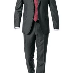 Carl Gross Anzug 60/048N1/324972+338323/82 Modern Fit, Schurwolle, Grau meliert, Anthrazit