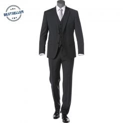 ROY ROBSON Anzug 5000/3042+0340+30/009 Anzug mit Weste, Regular Fit, Schurwolle Super110 REDA, Anthrazit meliert, Anthrazit
