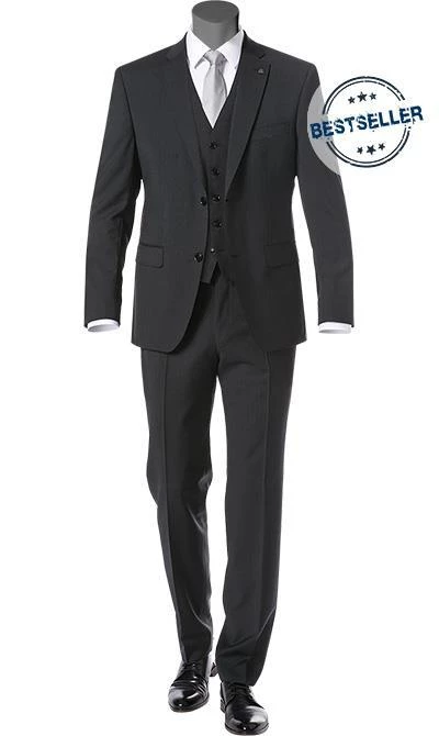 ROY ROBSON Anzug 5000/3042+0340+30/009 Anzug mit Weste, Regular Fit, Schurwolle Super110 REDA, Anthrazit meliert, Anthrazit 4 ROY ROBSON Anzug 5000/3042+0340+30/009 Anzug mit Weste, Regular Fit, Schurwolle Super110 REDA, Anthrazit meliert, Anthrazit – Bild 2