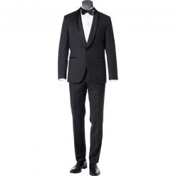 BOSS Smoking 50379909+50379911/001 Smoking Jefron-Ledan, Regular Fit, Schurwolle Super120, Schwarz, Black