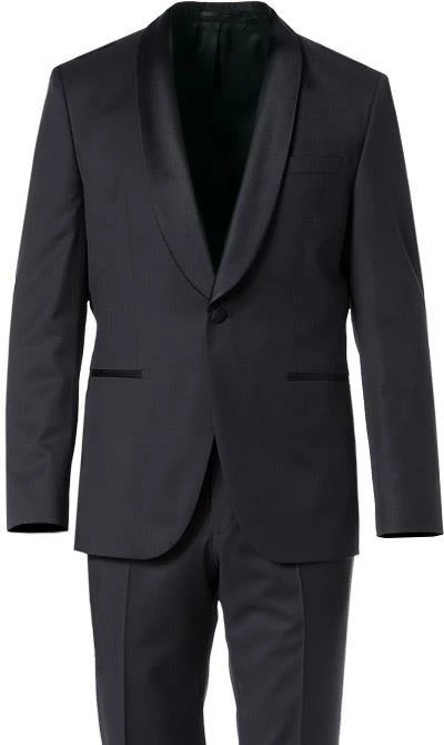 BOSS Smoking 50379909+50379911/001 Smoking Jefron-Ledan, Regular Fit, Schurwolle Super120, Schwarz, Black 5 BOSS Smoking 50379909+50379911/001 Smoking Jefron-Ledan, Regular Fit, Schurwolle Super120, Schwarz, Black – Bild 3