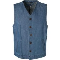 Marc O'Polo Weste 823 0172 81010/856 Shaped Fit, Baumwolle-Leinen, Blau, Jeansblau