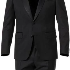 BOSS Smoking 50379895+50375814/001 Smoking Halwod-Glan, Schurwolle Super120 GUABELLO, Schwarz -Anzüge & Westen Schritte 288359 norm2