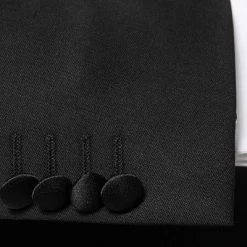 BOSS Smoking 50379895+50375814/001 Smoking Halwod-Glan, Schurwolle Super120 GUABELLO, Schwarz -Anzüge & Westen Schritte 288359 norm4