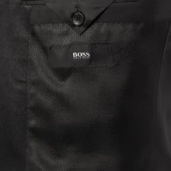 BOSS Smoking 50379895+50375814/001 Smoking Halwod-Glan, Schurwolle Super120 GUABELLO, Schwarz -Anzüge & Westen Schritte 288359 norm5