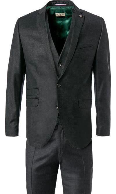 CG Anzug 40/016N0/423732+433103+441023/83 Anzug mit Weste, Slim Fit, Schurwolle, Anthrazit 4 CG Anzug 40/016N0/423732+433103+441023/83 Anzug mit Weste, Slim Fit, Schurwolle, Anthrazit – Bild 2