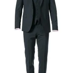 Tommy Hilfiger Tailored Tommy Hilfiger T. Anzug TT0TT02399+2400+2641/024 Anzug mit Weste, Schurwoll-Stretch, Anthrazit meliert, Anthrazit