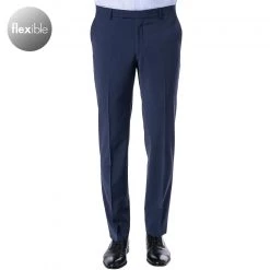 Pierre Cardin Hose Dupont 72240/850/55821/3050 Regular Fit, Schurwolle, Dunkelblau meliert, Navy