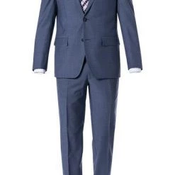 Daniel Hechter Anzug 40300+40350/100107/620 Regular Fit, Schurwolle, Rauchblau, Stahlblau