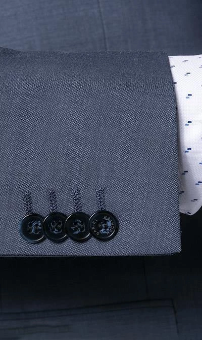 Daniel Hechter Anzug 40300+40350/100107/620 Regular Fit, Schurwolle, Rauchblau, Stahlblau 6 Daniel Hechter Anzug 40300+40350/100107/620 Regular Fit, Schurwolle, Rauchblau, Stahlblau – Bild 4