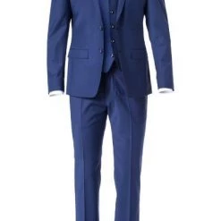 ROY ROBSON Anzug 5036-2062-0240-28/017 Anzug mit Weste, Slim Fit, Schurwolle, Royalblau