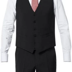 DIGEL Anzug 99832/120033+116062+160008/10 Anzug mit Weste, Modern Fit, Schurwolle Super100 Marzotto, Schwarz -Anzüge & Westen Schritte 296843 norm2