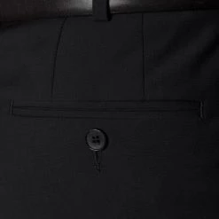 DIGEL Anzug 99832/120033+116062+160008/10 Anzug mit Weste, Modern Fit, Schurwolle Super100 Marzotto, Schwarz -Anzüge & Westen Schritte 296843 norm9