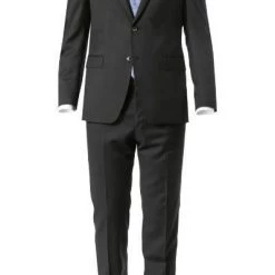DIGEL Anzug Modern Fit 99656/120033+116062/10 Schurwolle REDA, Schwarz