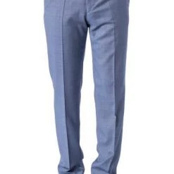 DIGEL Hose Modern Fit Per 99653/116062/28 Hose Per, Schurwolle Super110 REDA, Hellblau meliert, Hellblau