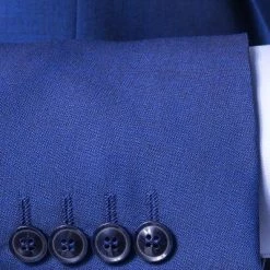 DIGEL Anzug Slim Fit 99832/128001+110030/28 Schurwolle Super100, Royalblau meliert, Blau -Anzüge & Westen Schritte 298915 norm4